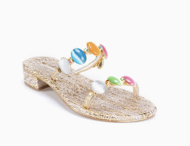 サンダル・ミュール EMANUELA CARUSO Women Sandals W26AT10 FIORE WHITE Emanuela Caruso Sandals — Dena Pavone Collection